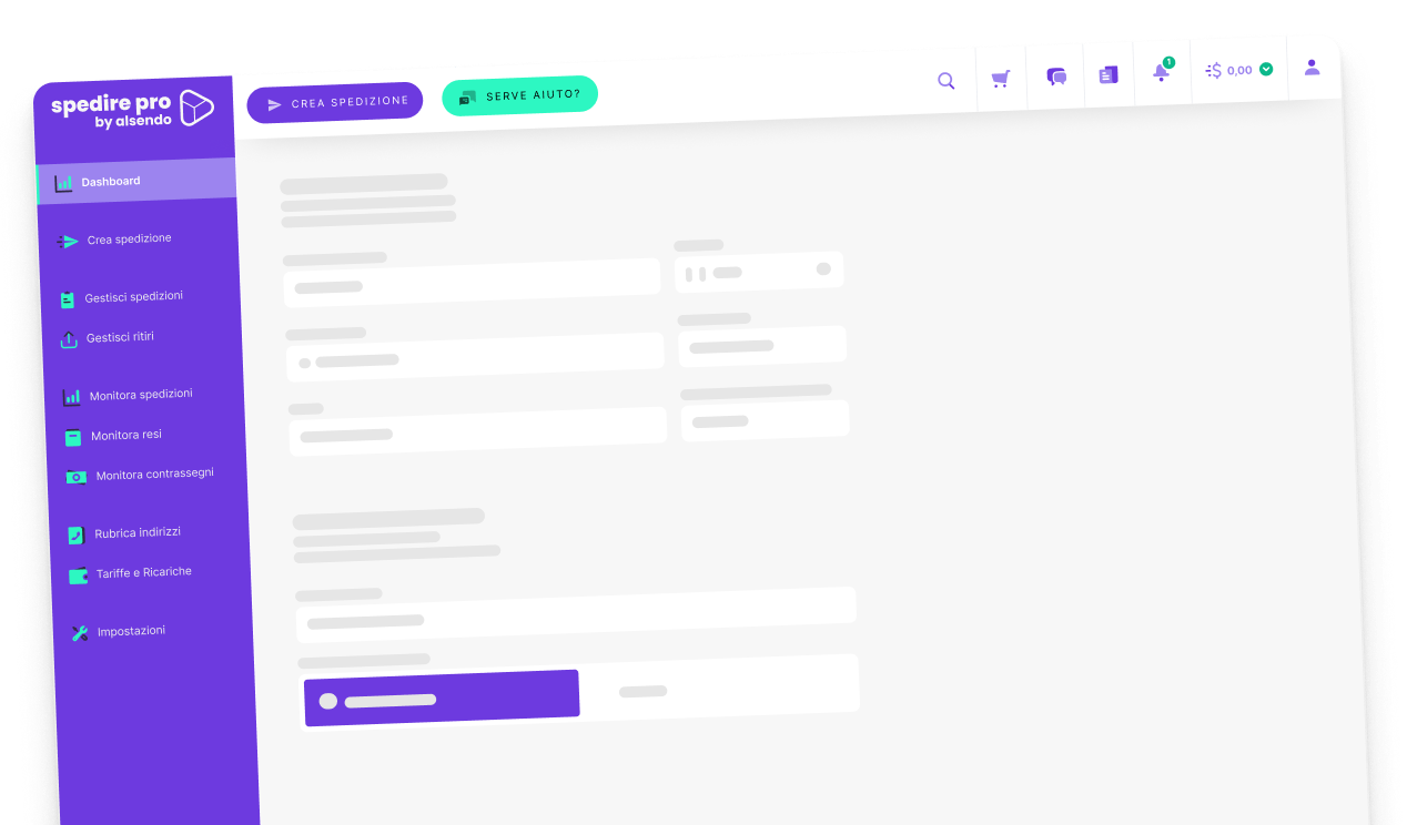 Dashboard spedire pro — confronto corrieri in tempo reale